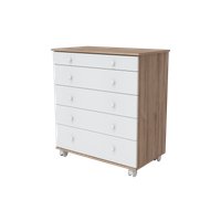 Детский комод Incanto Oskar V 800/5 PK-0004/1 (дуб/белый)