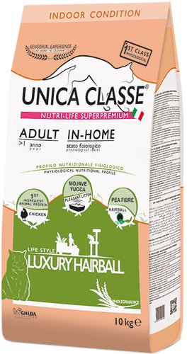 Unica Classe Indoor Condition Adult In-Home Luxury Hairball Chicken 10 кг