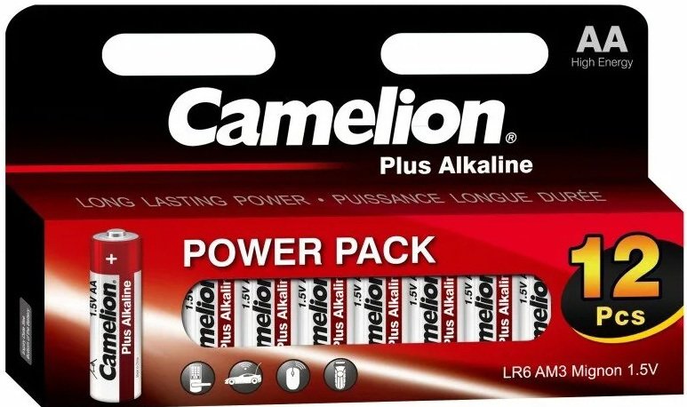 

Батарейка Camelion LR6 Plus Alkaline Block-12 LR6-HP12