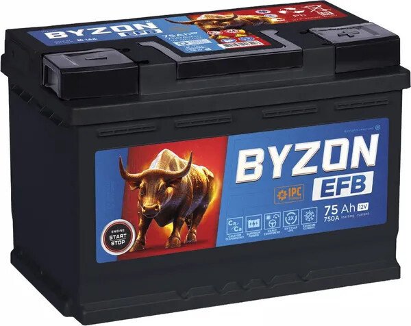 Автомобильный аккумулятор BYZON EFB R+ (75 А·ч)