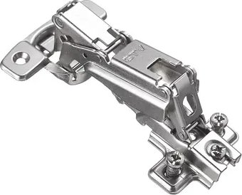 Мебельная петля GTV накладная GTV +165 градусов без пружины с ответной планкой H-2 45 мм с еврошурупом