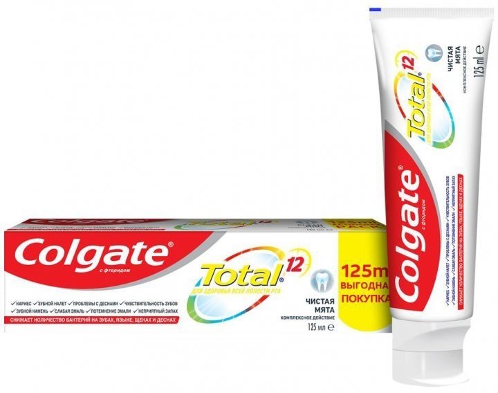 

Зубная паста Colgate Total 12 Чистая мята 125 мл