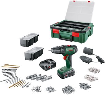 Bosch UniversalDrill 18V 06039d4003 (с 2-мя АКБ 1.5 Ач, набор оснастки, кейс)