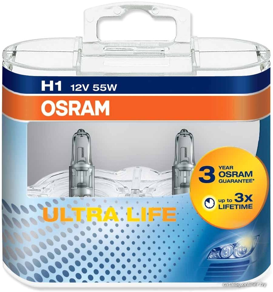 Галогенная лампа Osram H1 Ultra Life 2шт [64150ULT-HCB]