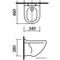 Унитаз подвесной Sanita Luxe Attica ATCSLWH0102