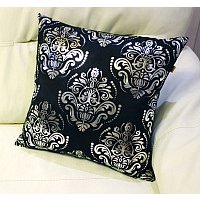 Декоративная подушка Matex Luxury Обои 14-041 (серебристый/черный)