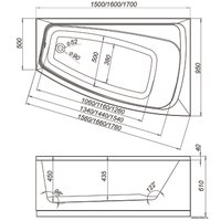 Ванна Domani-Spa Trend 150x95R DS02Tr150R