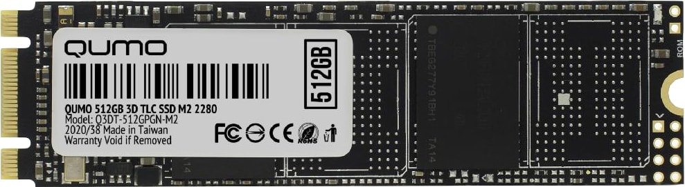 

SSD QUMO Novation 3D TLC 512GB Q3DT-512GPGN-M2
