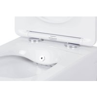 Унитаз подвесной Roxen Cube bidet в комплекте с инсталляцией StounFix Dual Fresh 6 в 1 968439 (кнопка: сатин)