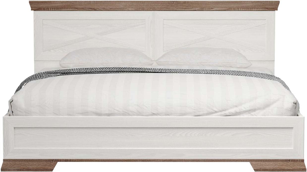 Кровать Black Red White Marselle LOZ160x200 (ясень снежный/дуб сонома темный)