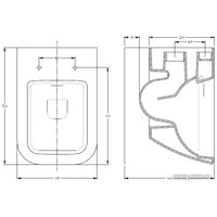 Унитаз подвесной Serel Rita RT26SL (с сиденьем)