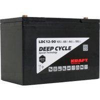Тяговый аккумулятор KRAFT 12V-105Ah(C20) L+ (105 А·ч)