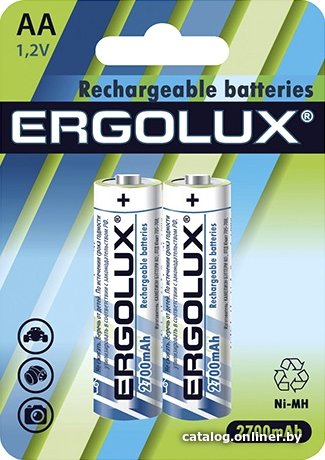 Аккумулятор Ergolux AA 2700mAh 2 шт. NHAA2700BL2