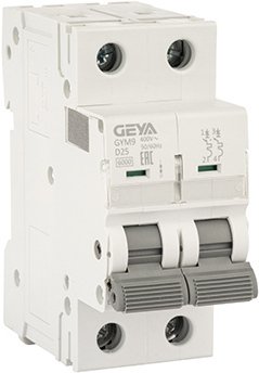

Выключатель автоматический GEYA GYM9 2P 25А D 6кА GYM92P25D