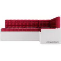 Угловой диван Мебель-АРС Ганновер правый 208x82x133 (бархат красный Star Velvet 3 Dark Red)
