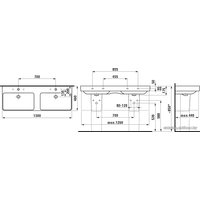 Умывальник Laufen Pro S 130x46 [814968]