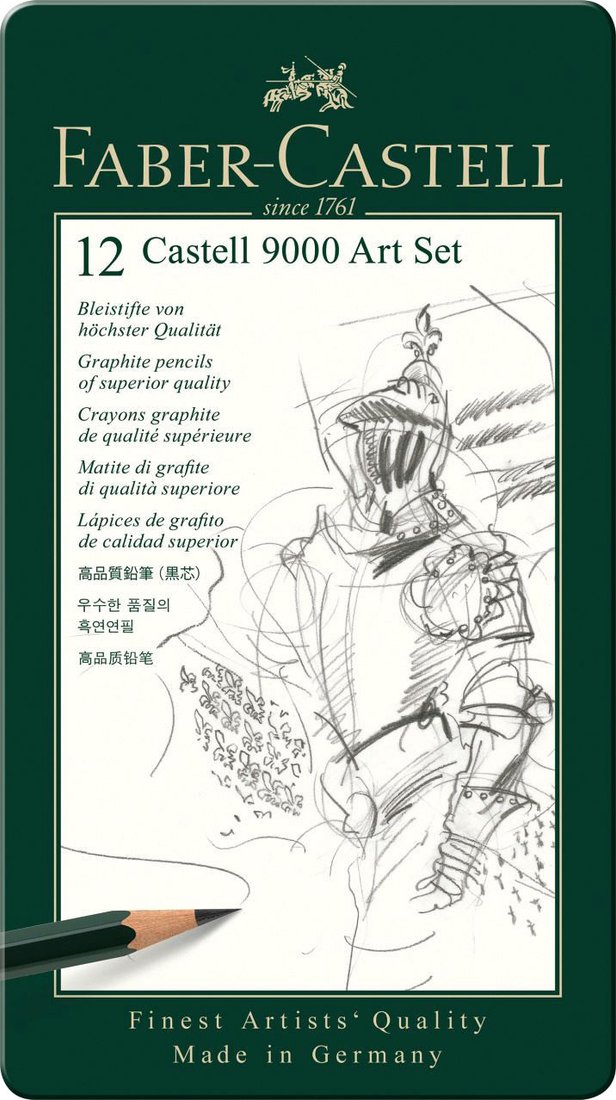 

Набор простых карандашей Faber Castell 9000 8B-2H 119065 (12шт)