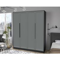 Шкаф распашной Интерлиния Концепт Тренд КТ-Ш4 (антрацит/серый)