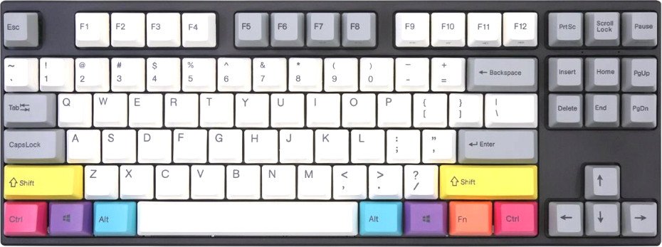 

Клавиатура Varmilo VED87 V2 Dual Mode CMYK (Cherry MX Brown, нет кириллицы)