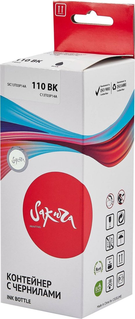 

Чернила Sakura Printing SIC13T03P14A (аналог Epson 110 BK)