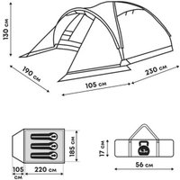 Треккинговая палатка RSP Outdoors Krewl 3 (синий)