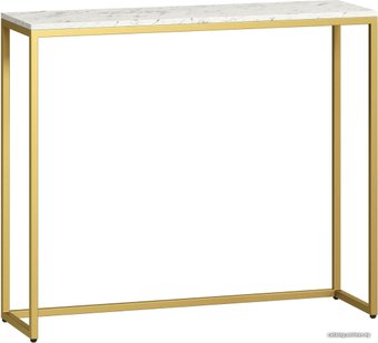 Консольный стол LoftyHome Мальборк 1627984 (мрамор сноу/золото)