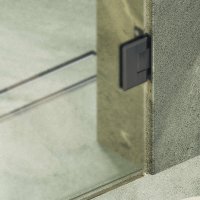 Душевая дверь MaybahGlass 195x70.5 MGD-519-6 (сатин стекло/черный)