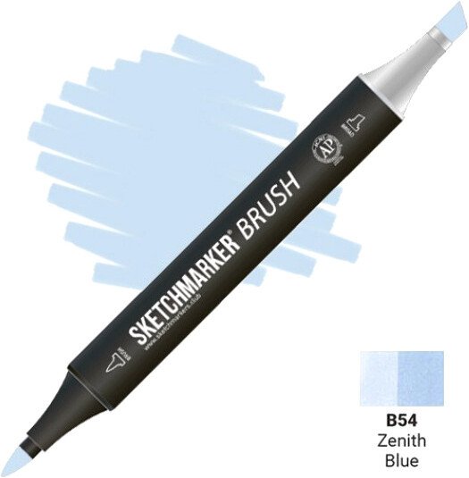 

Маркер художественный Sketchmarker Brush Двусторонний B54 SMB-B54 (синий зенит)