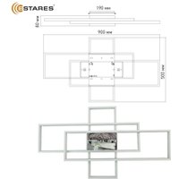  Estares Sven 120W 3S-APP-900x500x80-WHITE/WHITE-220-IP20