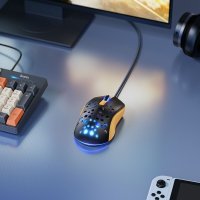 Игровая мышь Hoco GM51 (черный/желтый)