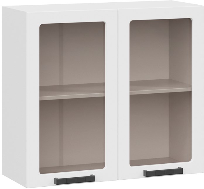 

Шкаф навесной Трия Детройт 1В8С исп. 2 (белый/белый глянец)