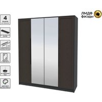 Шкаф распашной Интерлиния Концепт Тренд КТ-Ш4(з) (антрацит/дуб английский)