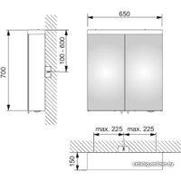  Keuco Шкаф с зеркалом Royal Reflex 2 24202.171301