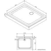 Душевой поддон AM.PM Gem W90T-404-100280W 100x80