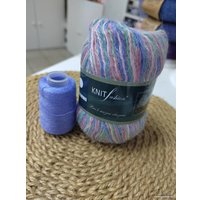 Пряжа для вязания KnitFashion Пух норки м6 50 г 350 м (меланж/разноцветная)