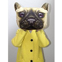 Декоративная подушка Matex Animals Мопс 16-007 (темно-коричневый/бежевый)