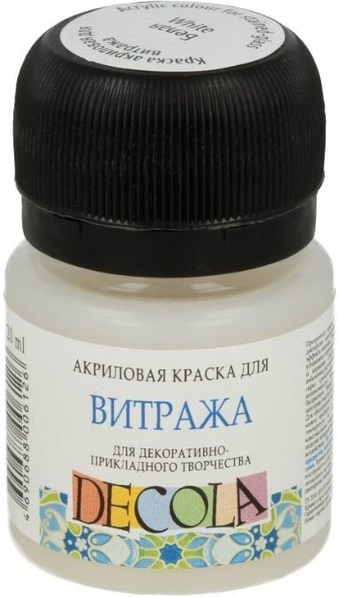 

Акриловая краска Decola Для витража 4226104 (белый, 20 мл)