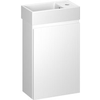  Wellsee Тумба под умывальник 2 в 1 WC Area 221801001 (тумба/матовый белый, раковина/глянцевый белый, без ножек)