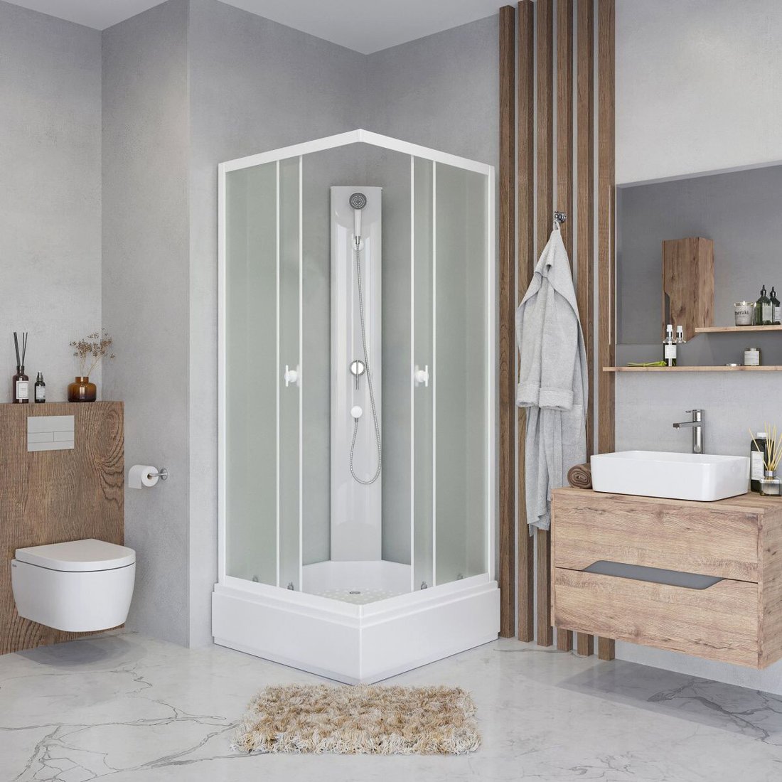 

Душевая кабина Niagara Promo P100/26Q/MT/BK 100x100x195