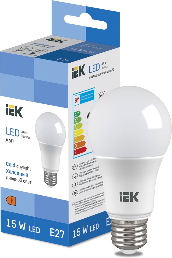 

Светодиодная лампочка IEK LED Bulb A60 1500lm 6500K E27