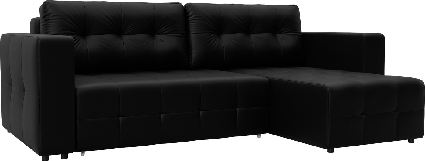 

Угловой диван Лига диванов Лига-075 универсальный 130011 (экокожа Grifon 18 черный)