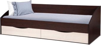 Кровать-тахта Олмеко Фея-3 90х200 (венге/вудлайн кремовый/белый)