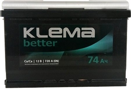

Автомобильный аккумулятор Klema Better 6СТ-74А(0) (74 А·ч)
