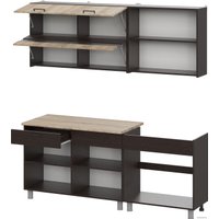 Готовая кухня NN мебель Босфор 2м 00-00112363 (дуб венге/дуб сонома)