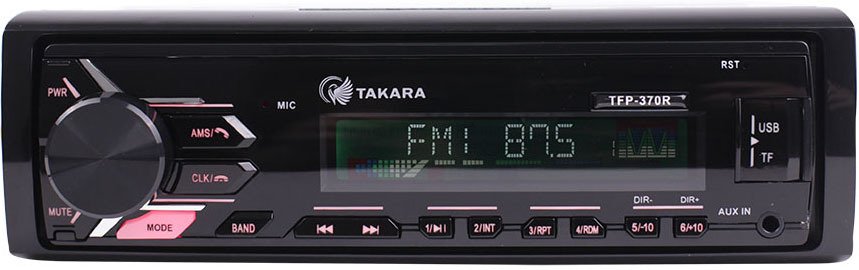 

USB-магнитола Takara TFP-370BT Red