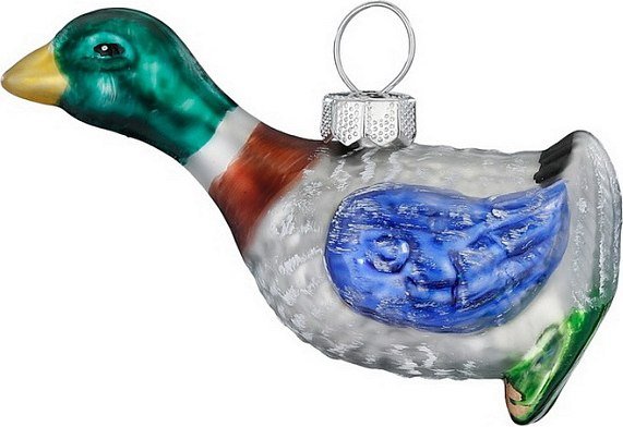 

Елочная игрушка Inge's Christmas Figural Glass Ornaments. Утка 64898H120