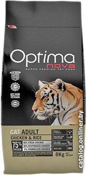 Сухой корм для кошек Optimanova Cat Adult Chicken & Rice 2 кг