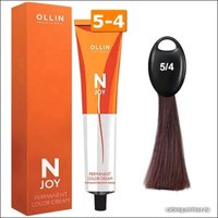 Крем-краска Ollin Professional N-Joy Color Cream 5/4 светлый шатен медный 100 мл