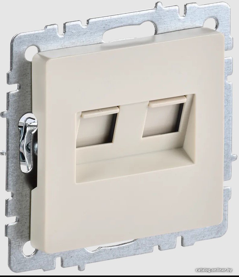 Розетка компьютерная IEK Brite РК10-2-БрКр