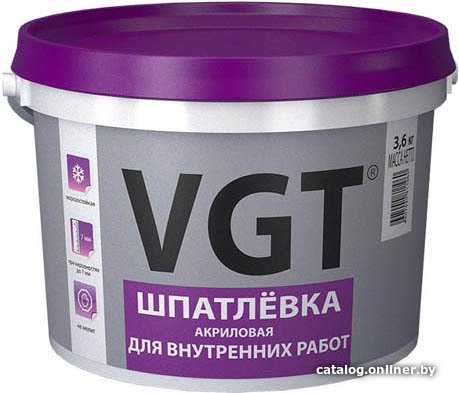 Шпатлевка VGT Для внутренних работ (3.6 кг)